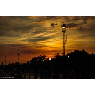Sunset at INDIA GATE...