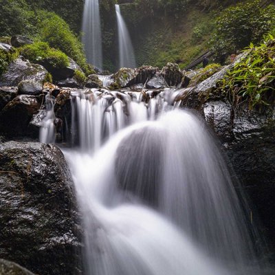 TWIN GRENJENGAN WATERFALL, MAGELANG, CENTRAL JAVA