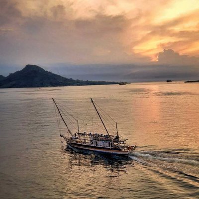 Sailing at dusk