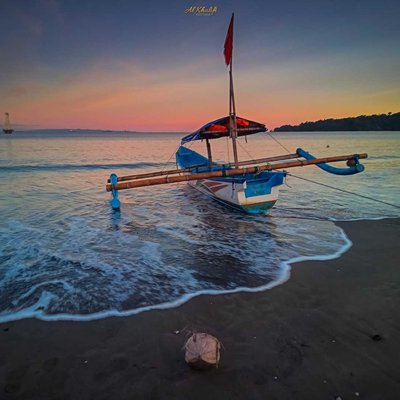 Sunset in Teluk Penyu Beach