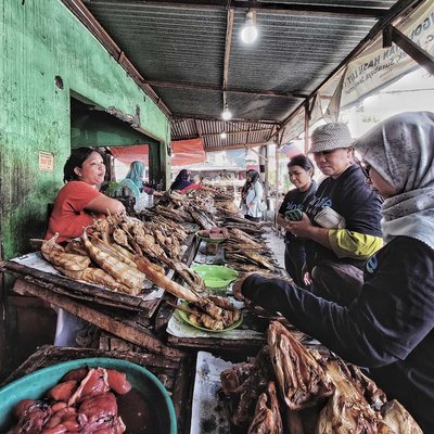 smoked fish center, kenjeran, surabaya