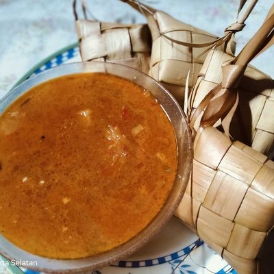 ketupat with sambal godog