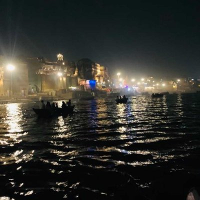 Night view in Ganga ji🙏🏻