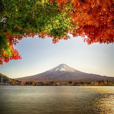 beauty autumn kawaguchi lake
