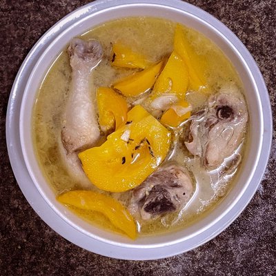Comforting Terung Dayak Soup with Chicken 