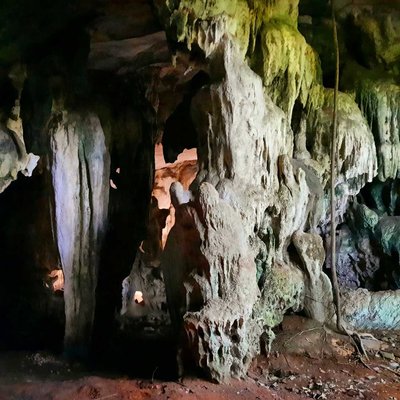The cave formation. 