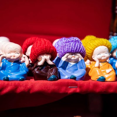 Laughing baby Buddhas