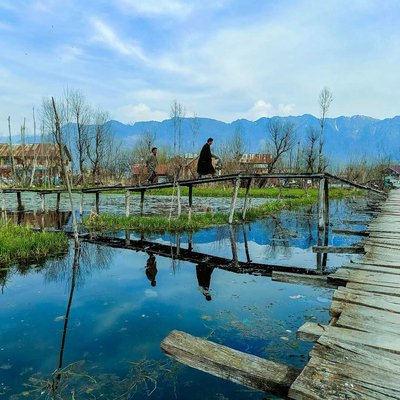 View of interior parts of Srinagar's Dal Lake.