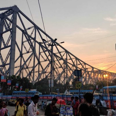 A Sunrise over Howrah Bridge