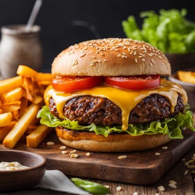 Irresistible Cheeseburger Delight 🍔🧀🍟