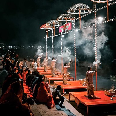 The sacred ganga aarti 😍🙏 