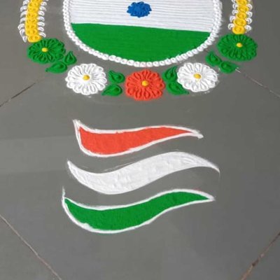 Rangoli by school kids