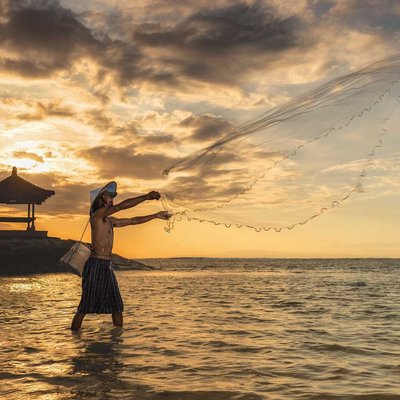 Sanur Beach In The Morning