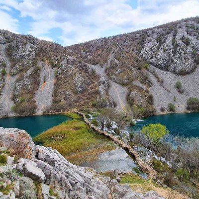Rock bridge on river Krupa 🥰