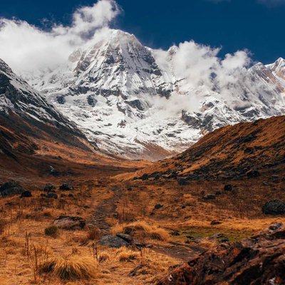 On the way to the Annapurna base camp 