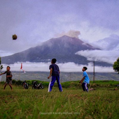 aktivitas di kalah erupsi gunung Kerinci 