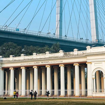 A beautiful morning at Prinsep Ghat ✨