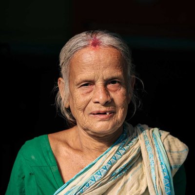 Portrait of an old lady.