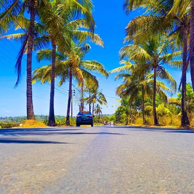The iconic Parra Road in Goa. A picturesque spot for anyone 