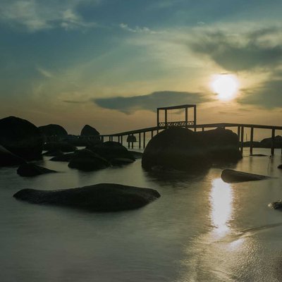 The beauty of sunrise at Tapak Natuna