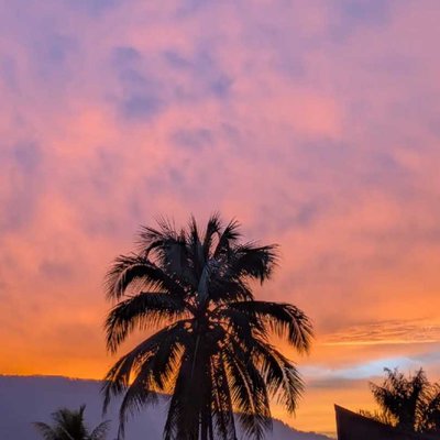 sunset in Samosir island