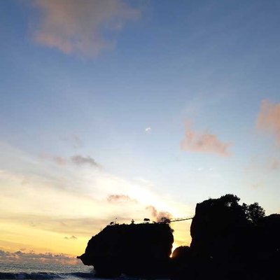 sunset pantai siung