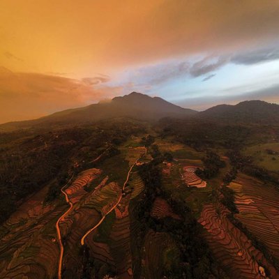 Gunung sago di kala sunset