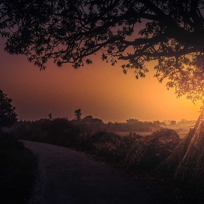 sunrise in Rural India