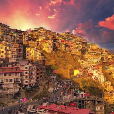 evening view. of. SANJOULI  SHIMLA