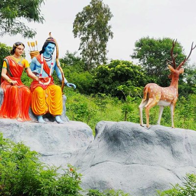 Bhagvan Shree Ram and Mata Sita watches suvarn mruga in jung