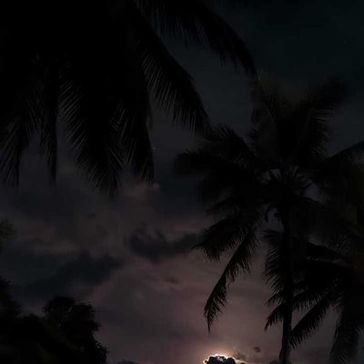Moonlight hidden by the clouds