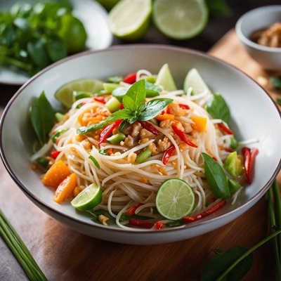 Som tum 🥗 Spicy green papaya salad  