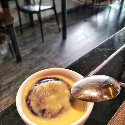 Puding Ubi Ungu with Vla