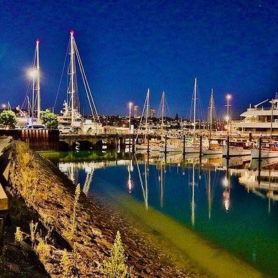 Night scene in Silo Park - New Zealand