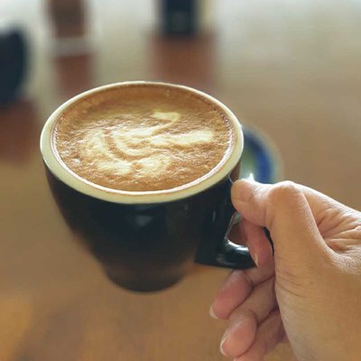 a cup of hot cappucino