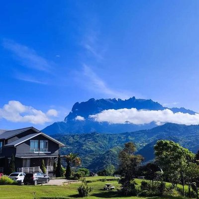 View of Mount Kinabalu from Hounon ridge farmstay & Camping