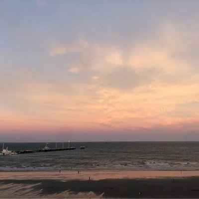 el atardecer y la bajante