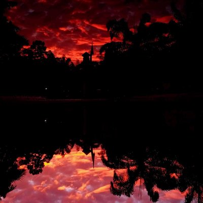 sunrise setelah hujan 