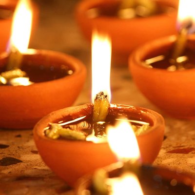 Oil Lamp lit festival celebration