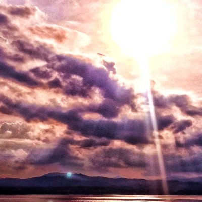 sunset on the water