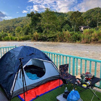 Camping at Tambatuon Homestead, Kota Belud