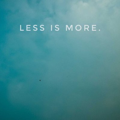 Stay Simple And Minimal.