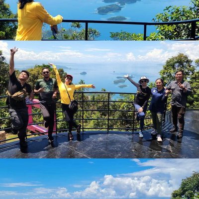 At the peak of Mt Silam, Lahad Datu.