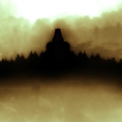 Silhouette of Borobudur Temple 
