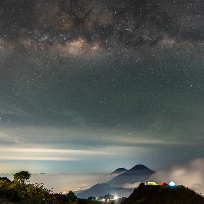 Milky Way di atas Sindoro Sumbing