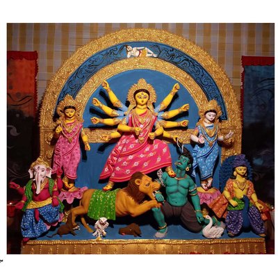 Goddess Durga and her family 