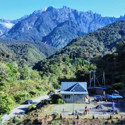 Drone view from Campsite: Komfy Kundasang, Sabah