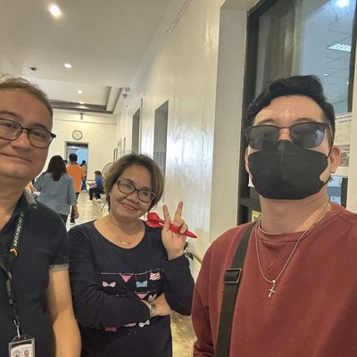with Bunso Benson the Popular Singing Host and Office Mate B