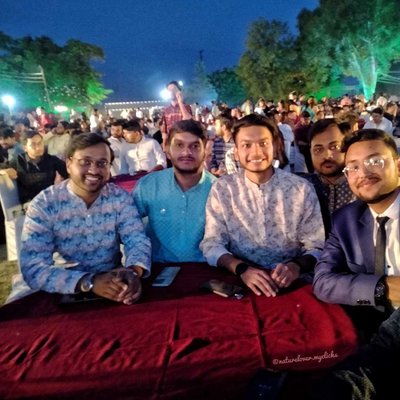 Chilling with Friends at Night