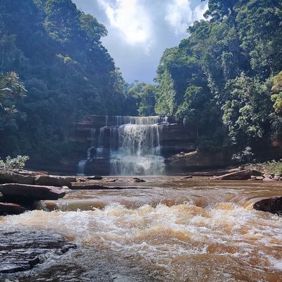 Magnificent 18-metre-high seven-tier Maliau Falls.